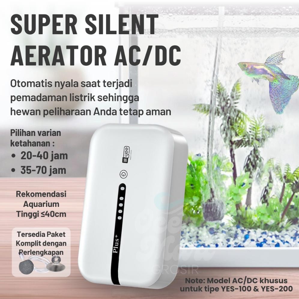 Terbaru Aerator Aquarium & Kolam Pompa Udara Silent Acdc Usb Port Aquarium & Kolam Gelembung Oksigen