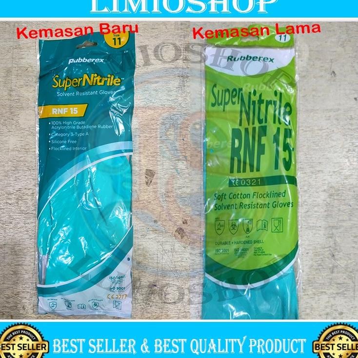 Sarung Tangan Karet Kimia Nitrile Nitrile Rubberex Rnf15 Nitrille Rnf 15 Sz.Xxl