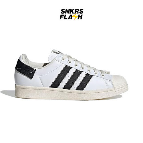 ADIDAS Superstar Parley White Black Sepatu Sneakers Pria - GV7615 - Size 42