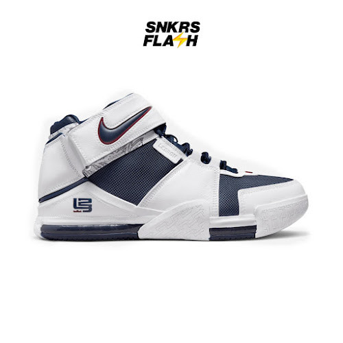 NIKE Zoom Lebron Ii Navy Varsity Crimson Sepatu Basket Pria - DR0826100 - Size 41