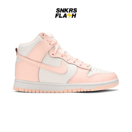 NIKE Dunk High Sail Crimson Tint Sepatu Sneakers Wanita - DD1869104 - Size 39
