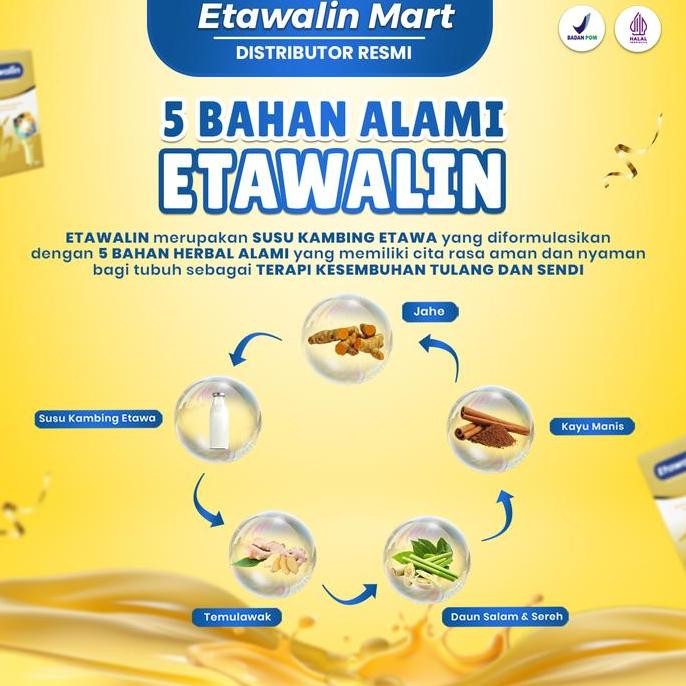

Susu Etawalin Original | Paket 2 Box @200 Gram | Minuman Yang Tebuat Dari Bahan Pilihan Seperti Susu Kambing Etawa Dipadukan Dengan Rempah Pilihan | Bpom & Halal | Rasanya Manis Kualitas Terbaik Harga Termurah