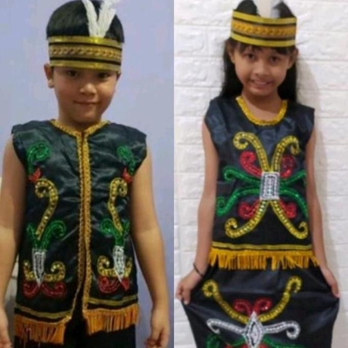 Baju Adat Dayak Anak Laki Perempuan Tk Sd // Baju Karnaval // Baju Dayak Kaltim