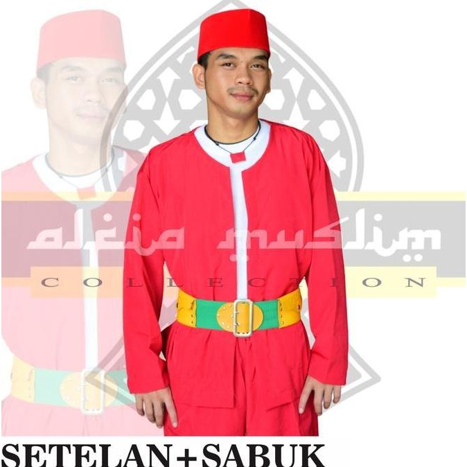 Baju Pangsi  Dewasa / Baju Betawi Dan Sabuk/ Baju Adat Betawi/ Baju Silat Pria