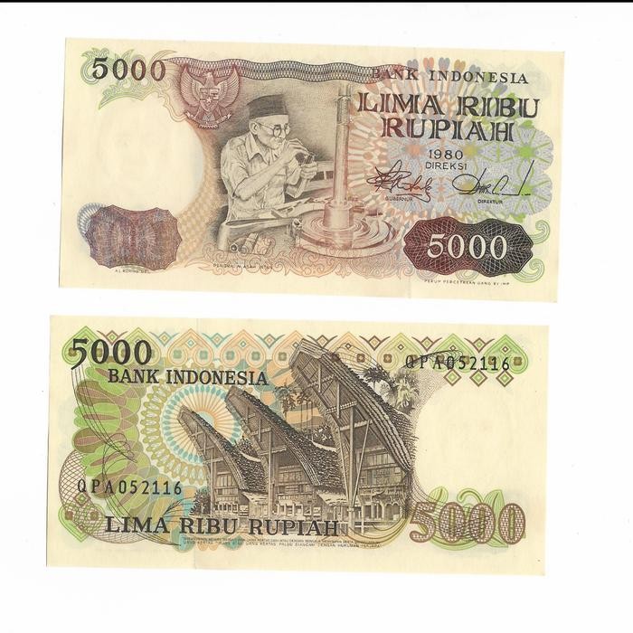 Uang Kuno Indonesia 5000 Rupiah Emisi 1980 Pengasah Intan Original Dan Terpercaya