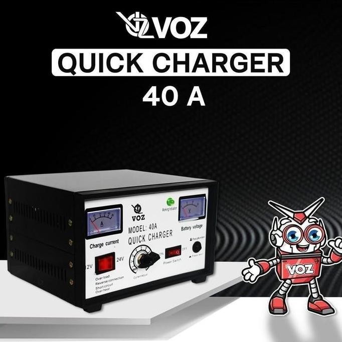 Berkualitas Voz Charger Aki 40A | Charger Aki Mobil | Charger Aki Kering MURAH