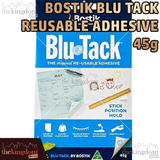 

Bostik Blu Tack Reusable Adhesive 45G Glue White Blue Lem Perekat Co
