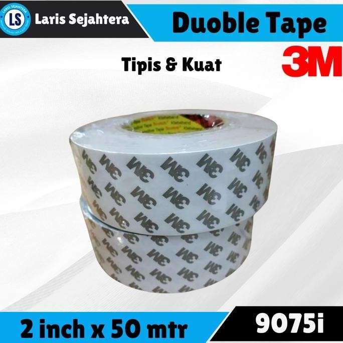 3M Double Tape Tipis Kuat 9075i Lebar 2 inch - DOUBLE TAPE 3M Ori