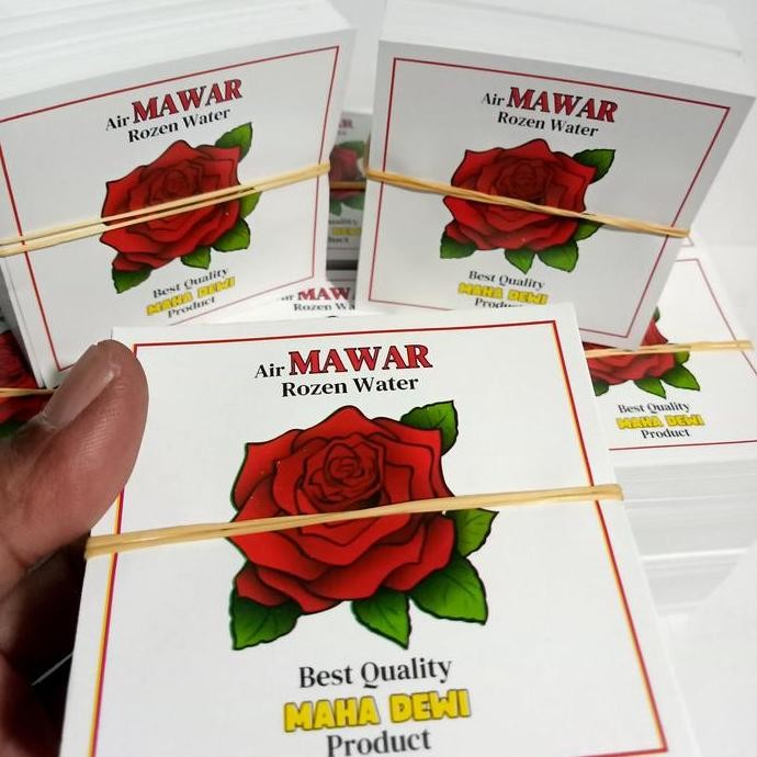 

1 ikat kertas label air mawar 500 lembar