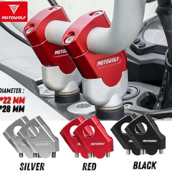 Motowolf Peninggi Stang Motor Raiser Stang Honda ADV Yamaha Universal
