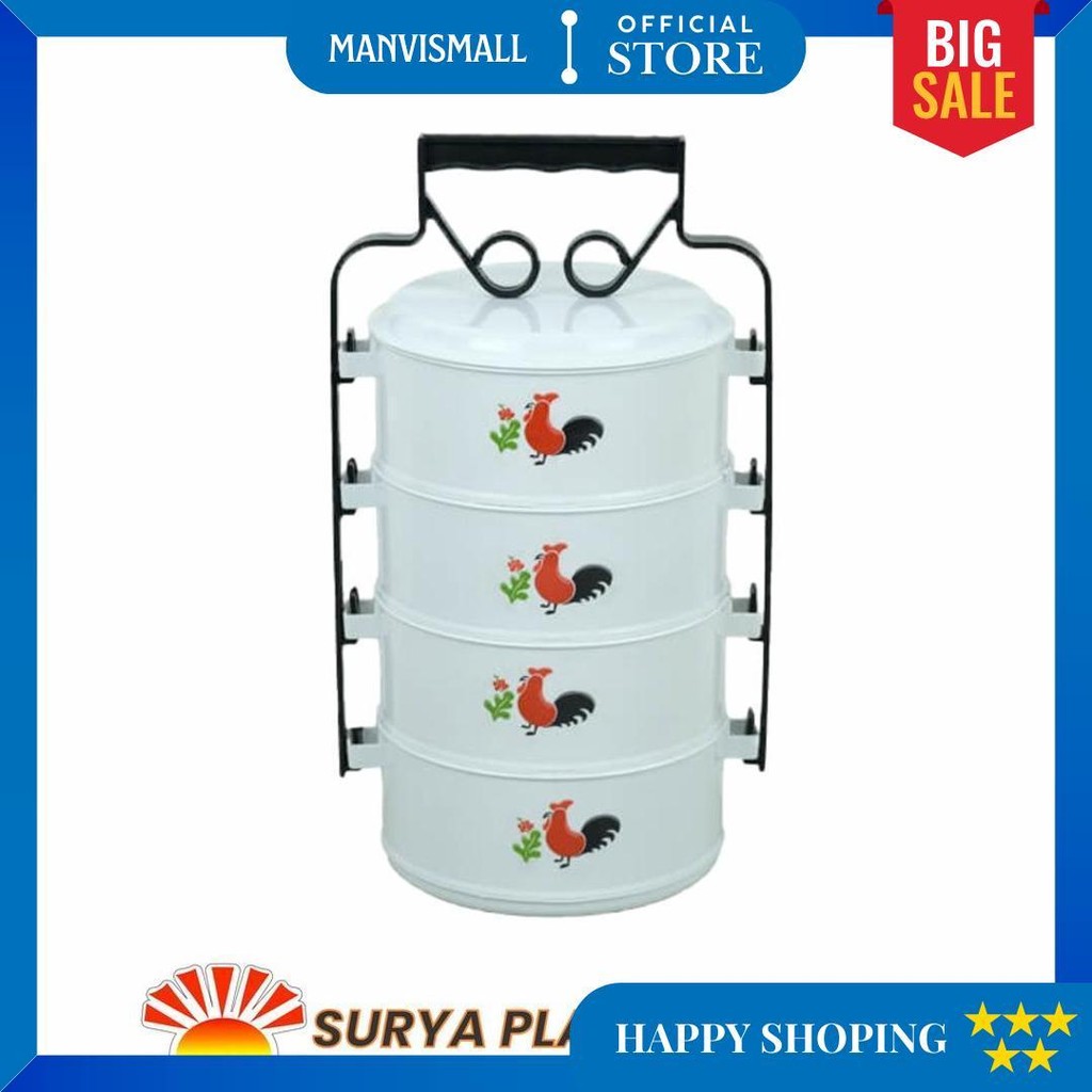 Rantang Plastik Ayam Ssn-4 Putih Gratis Ongkir