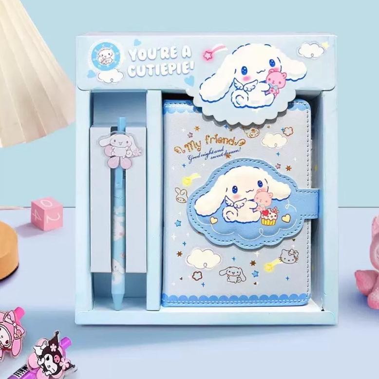 

Notebook Buku Agenda 2in1 Gift Box Set Sanrio My Melody Cinamoroll