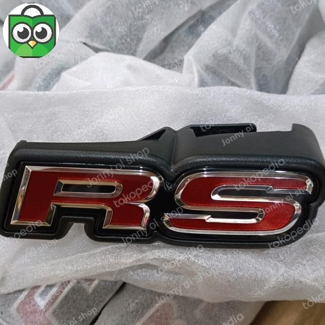emblem logo rs RS grill depan new brio 2018 original