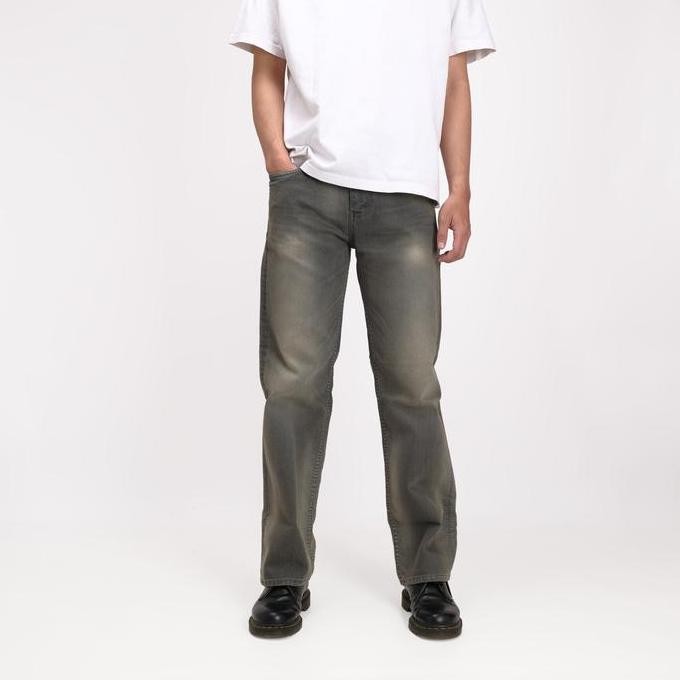 Rockmaker Celana Denim Regular Loose Brooklyn Grey Jeans Nyaman daps