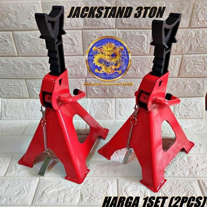 Berkualitas Jack Stand Mobil 3 Ton / Tahanan Dongkrak Mobil 3 Ton (1 SET 2 Pcs) MURAH