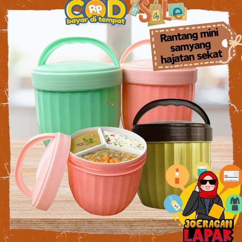 Rantang Samyang - Wadah Tempat Makanan Hajatan Sekat Samir Berkatan Nasi Lauk Bekal Bontot Bento Pla