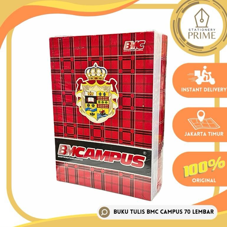 

Buku Tulis BMB / BMC Campus 70 Lembar ( 1 Pack Isi 10 Buku )