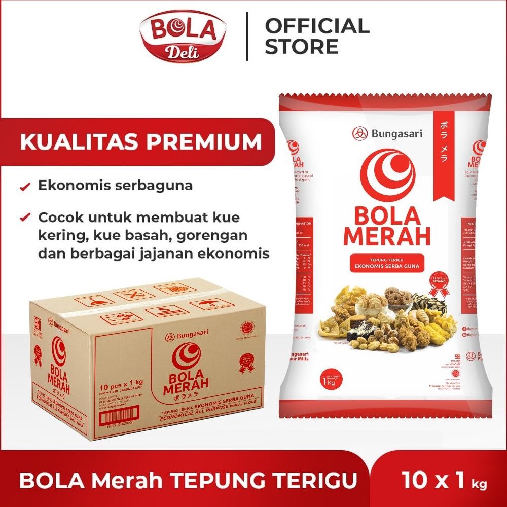 

Bungasari BOLA MERAH Tepung Terigu 1 kg Karton