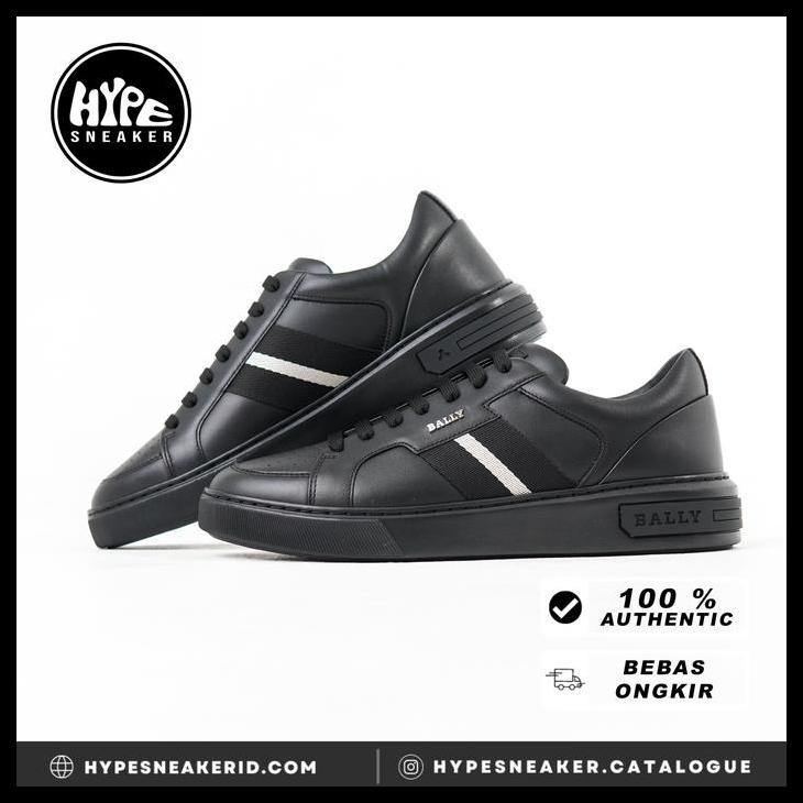 Sepatu Bally Stripe White Black Moony Sneakers 100% Original Harga Promo