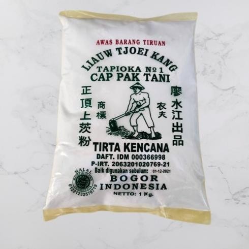 

Sagu Tani cap Pak Tani / Liauw Tjoei Kang / Tepung Tapioka 1kg
