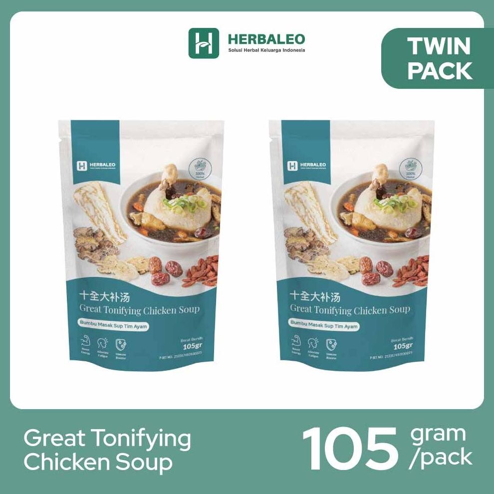 

Herbaleo Twinpack Great Tonifying Chicken Soup 105g Membantu Meningkatkan Energi dan Menambah Darah