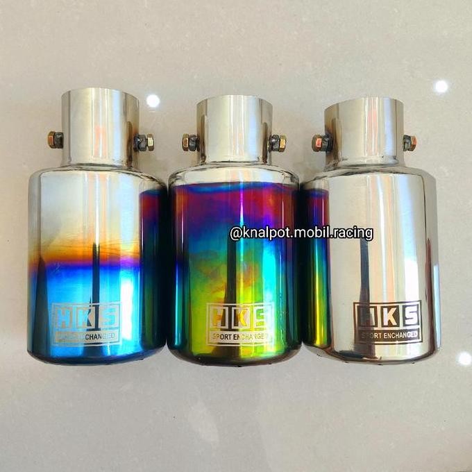 . Knalpot Mobil HKS Tipe Baut Muffler Cutter Universal Kendaraan Pipa 2 inchi Tampilan  Racing Motor