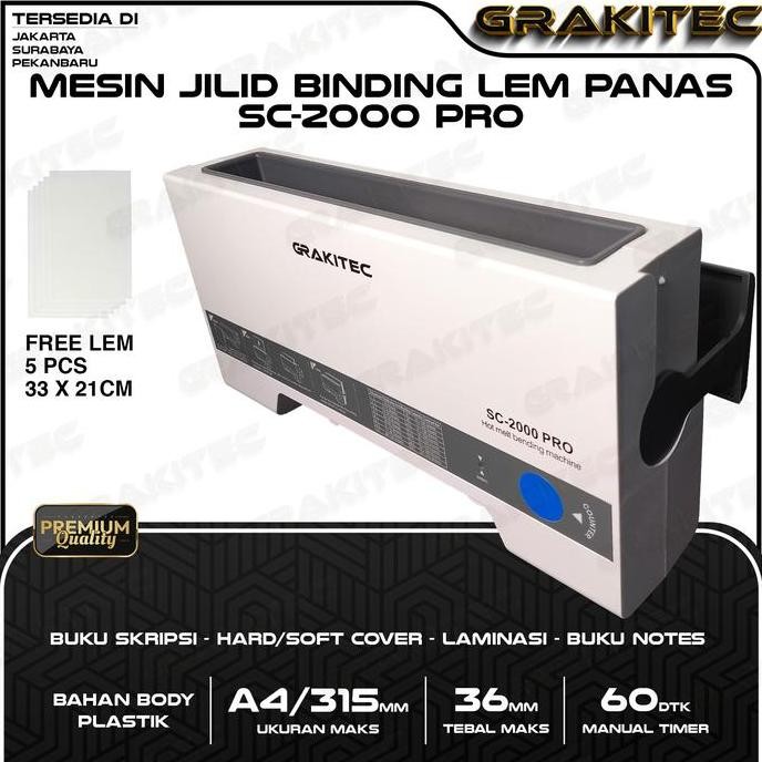 

Grakitec Mesin Jilid Buku Bending Sc-2000 A4 Lem Panas Bending Kualitas / Penerbit ( Mesin Binding Untuk Jilid Percetakan) Co