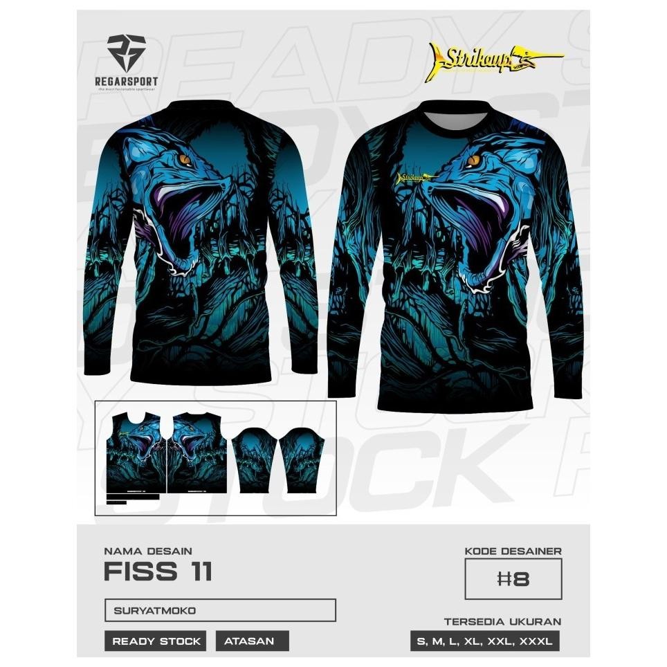 REGARSPORT - 115 JERSEY MANCING LENGAN PANJANG GAMBAR IKAN