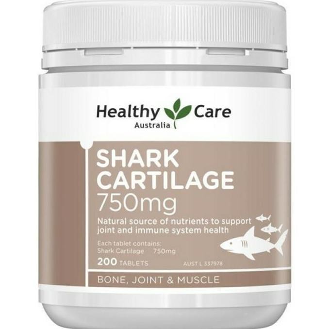 Healthy Care Shark Cartilage 750 Mg 200 Caps Minyak Ikan Fish Oil Original Produk