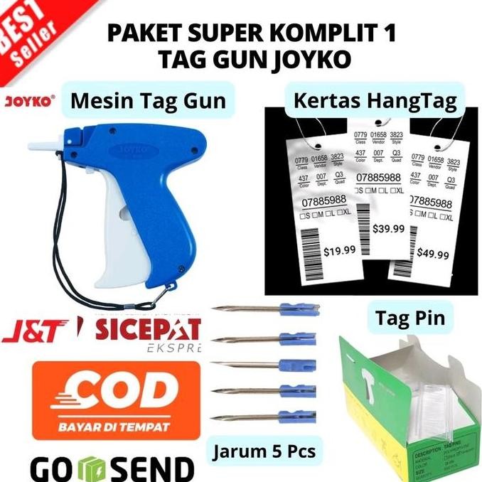 

PAKET SUPER KOMPLIT TAG GUN MEREK Joyko Alat Tembak Pemasang Label Banol Harga HangTag TG-600