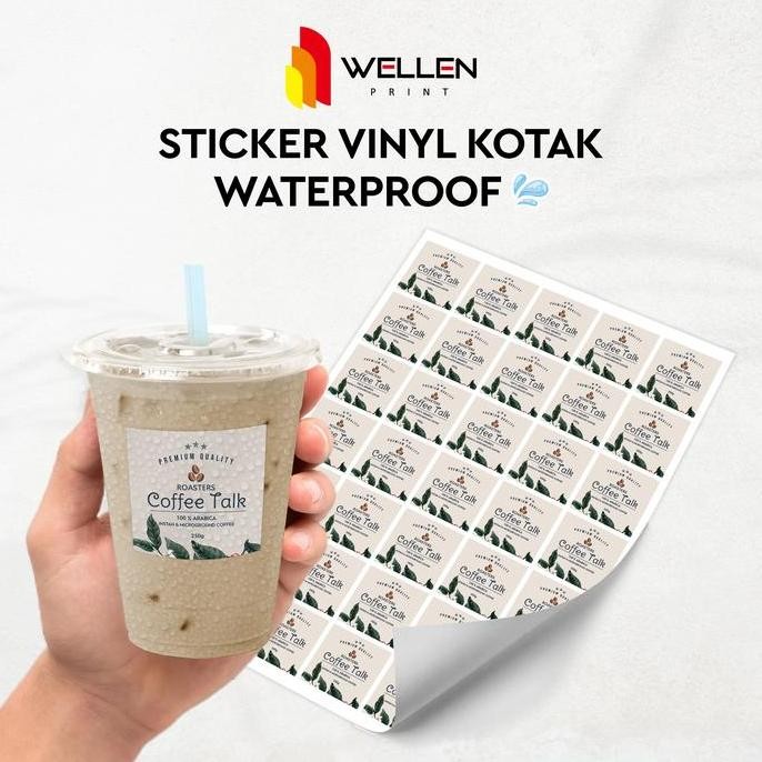 

Cetak Sticker Label Vynil Kotak Print Stiker Lebel Waterproof Kemasan Co