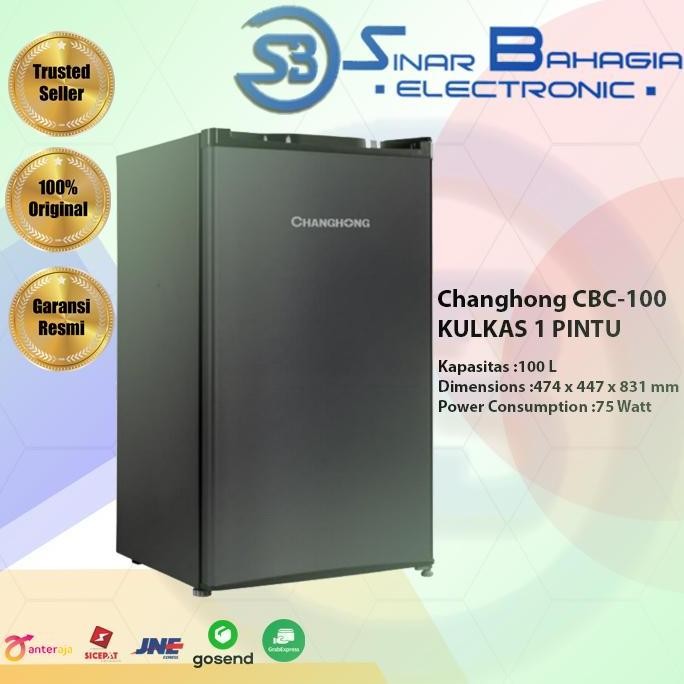 TERMURAH - Changhong CBC-100, KULKAS 1 PINTU (NEW) (Khusus BAndung)