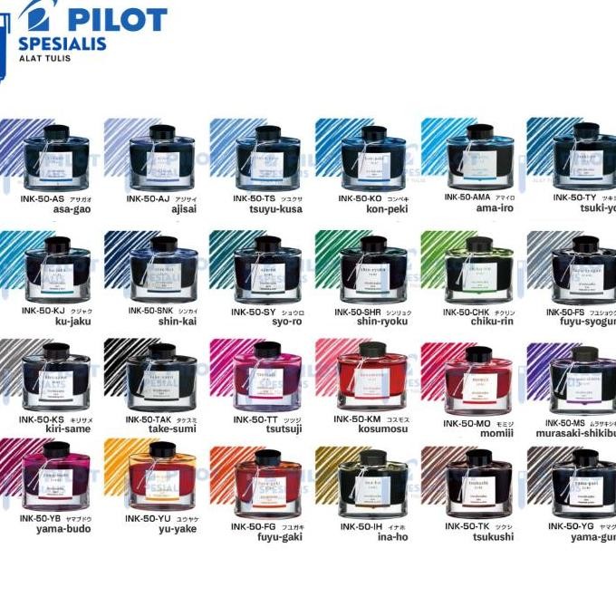 

TERBARU - PILOT IROSHIZUKU INK 50 ml / TINTA IROSHIZUKU INK-50-INT Fountain Pen