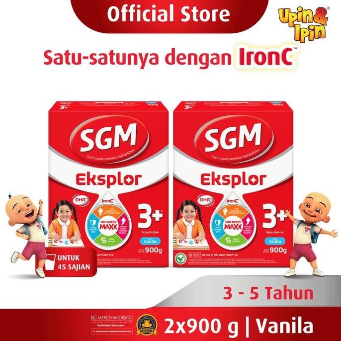 

SGM Eksplor 3+ dengan IronC Susu Bubuk Rasa Vanilla 900GR x 2 KS