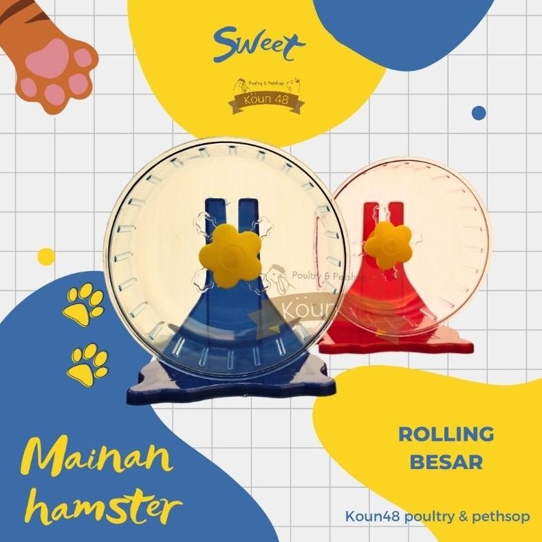 Kincir Hamster Sweet Rolling besar Mainan Hamster AST