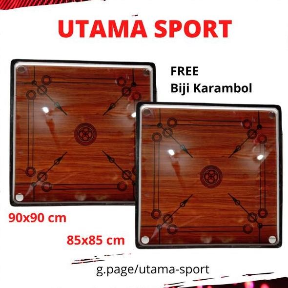 1 Set Papan Karambol Kayu