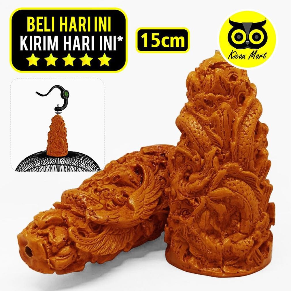 KICAU MART Pion Sangkar Kandang Burung Klasik Ukir Gold Naga Aksesoris Gantungan Sangkar Burung Love