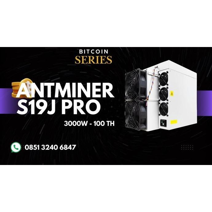 BEBAS ONGKIR - ANTMINER S19J PRO 100 TH BITMAIN BITCOIN MINER ASIC