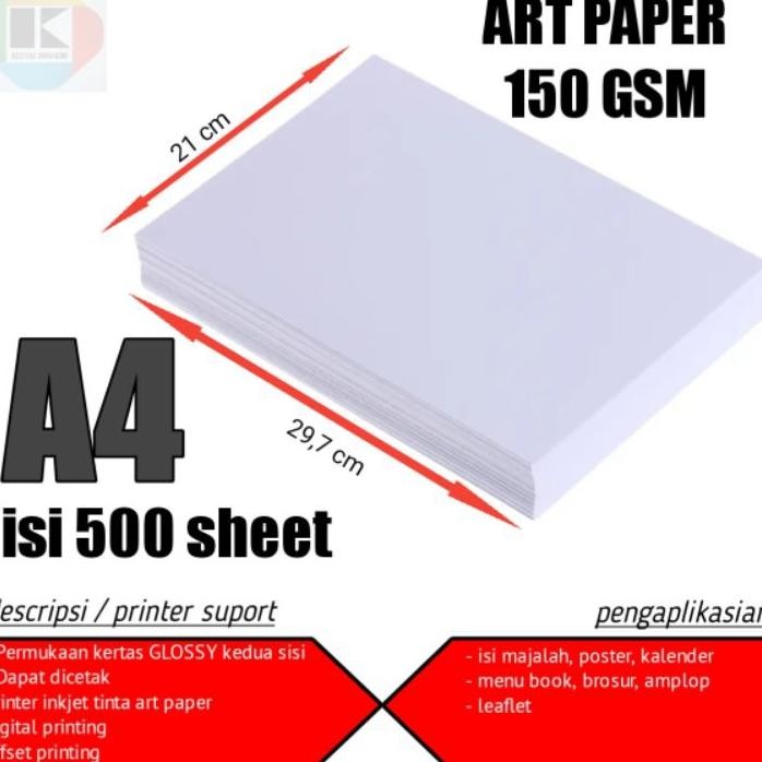 

Kertas Art R 150 Gsm A4 1 Rim Art R 150 Gsm A4 Glossy Kedua Sisi Lembar