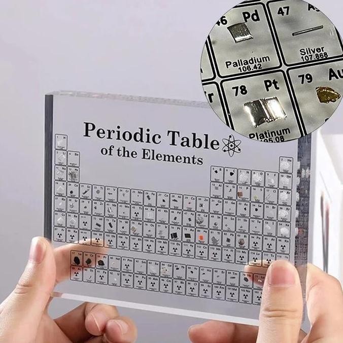 

BEBAS ONGKIR - COD Untuk Unsur Kimia Mengajar 83butir Periodic Table Ornamen Meja Periodik Kristal Akrilik Transparan Ornamen Teknologi Pajangan Frame