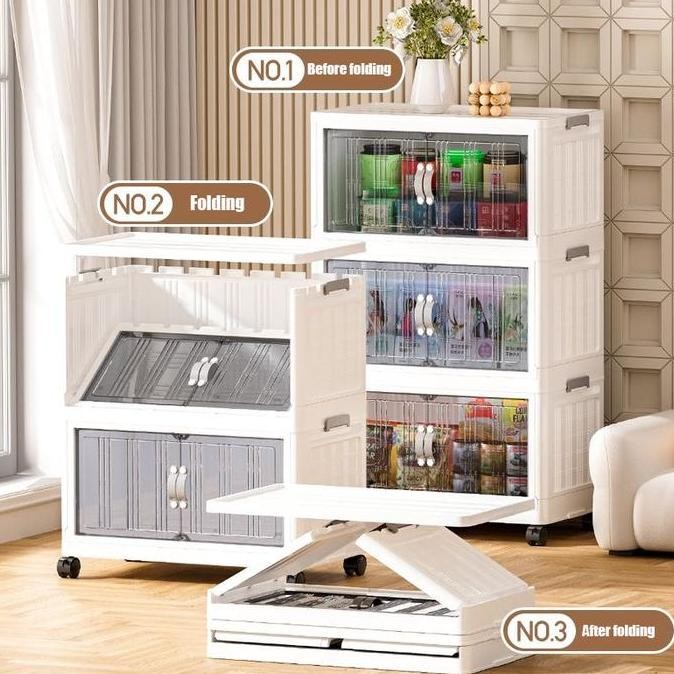 [BISA COD] Tidy Tribe 55cm Lebar 3/4/5 Lantai Lemari Penyimpanan Super Hemat Biaya Kotak Plastik Pen