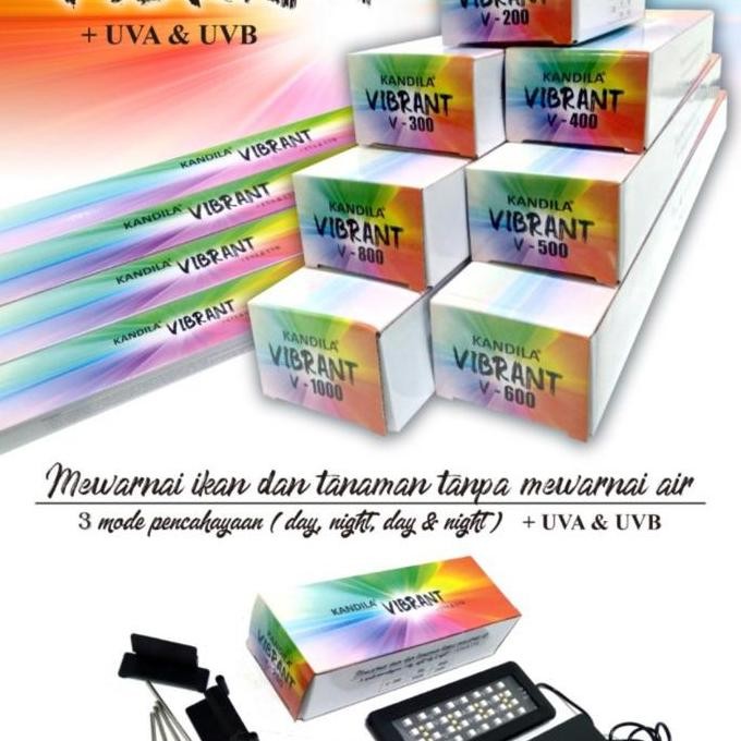 Kandila Vibrant Uva Uvb Day Night Led Lampu Aquarium