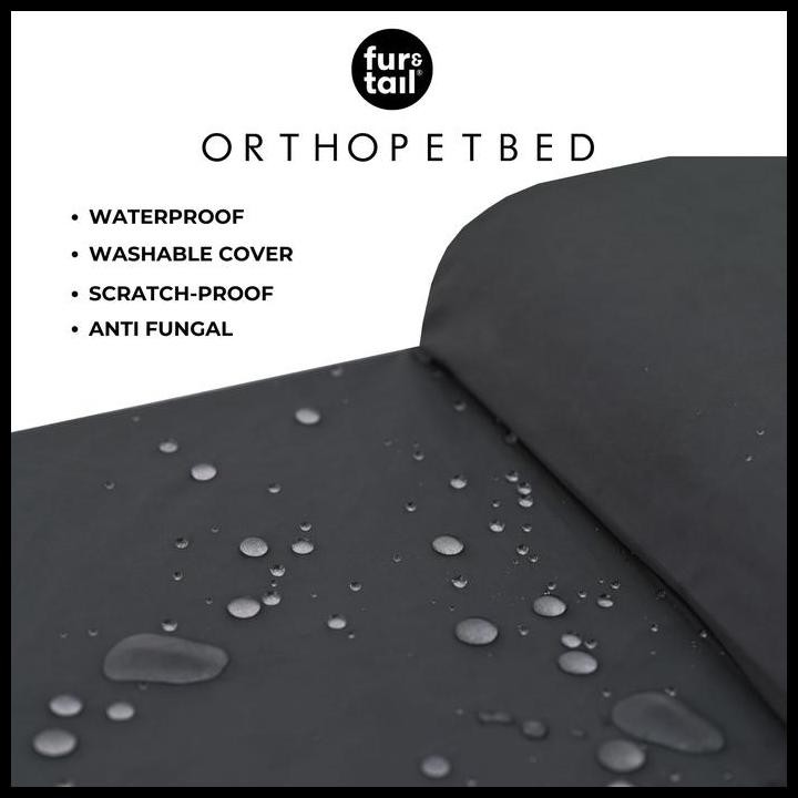 Terlaris Fur&Tail ORTHOPETBED - Waterproof Pet Bed. Dog Bed. Kasur anjing, Bantal Anjing. Tempat tid