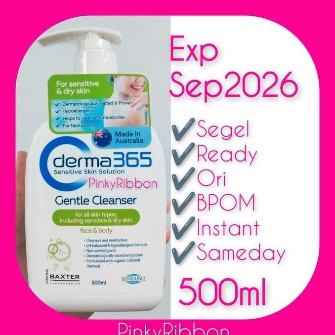 BEBAS ONGKIR - 500ml Derma365 Derma 365 Gentle Cleanser