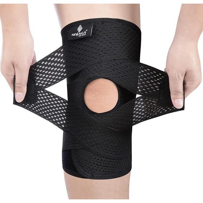 TERMURAH - NEENCA Professional Knee Brace with Side Stabilizers MedicalKnee Black