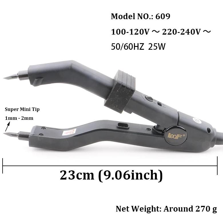 1 Adjustable Temperature 220 Smart Mini Heating Sharp Tip Hair Extension Iron, Fusion Hair Extension