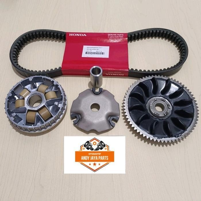 Paket Cvt Rumah Roller Assy Kipas Pully Vanbelt Honda Kvb Vario Lama Vario Karbu Vario 110 Karbu Ori