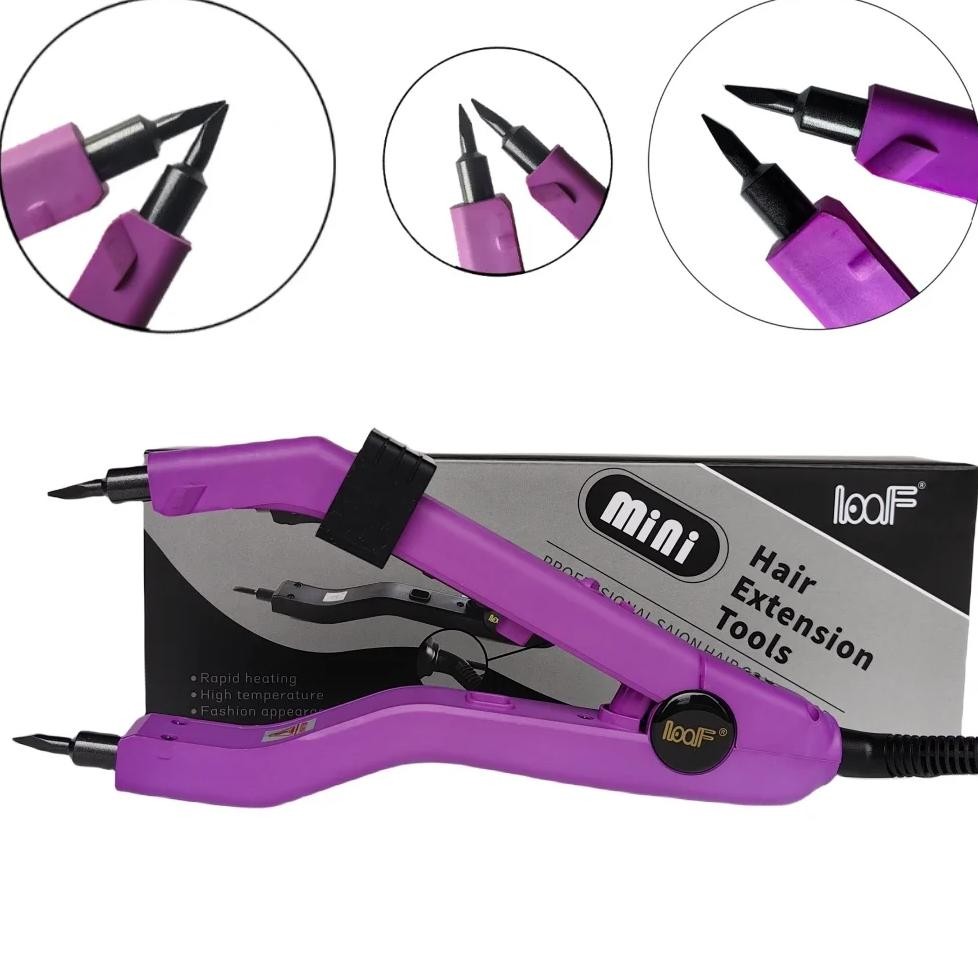 609B Sharp Tip Adjustable Temperature 220 Smart Mini Heating Hair Extension Iron, Fusion Hair Extens