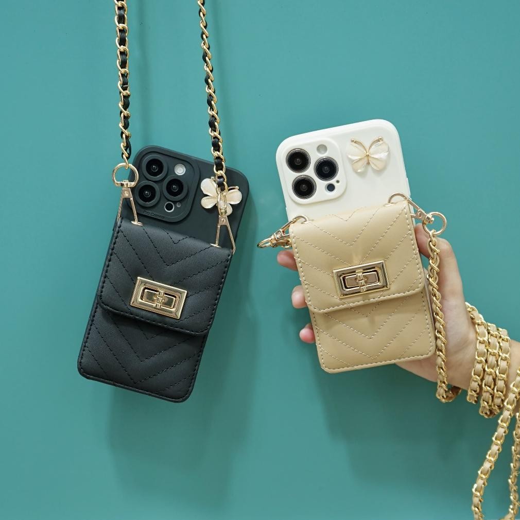 Softcase Dompet Tas + Rantai  Infinix Hot 40 Infinix Hot 40 Pro Infinix Hot 40i Terbaru 2024 - Case 