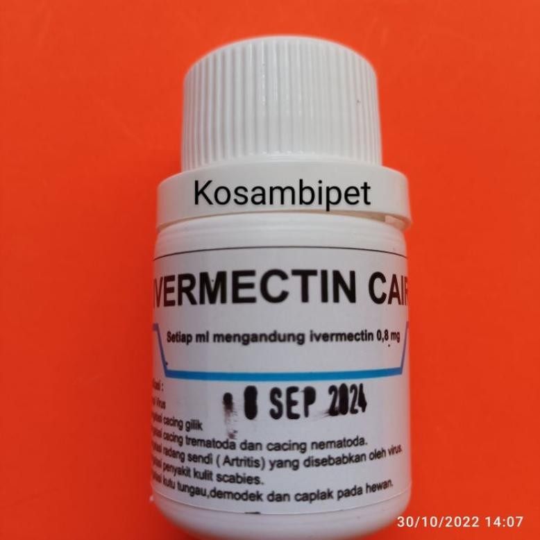 READY STOK ivermectin oral Mengatasi anjing demodex,  scabies pada kucing , kelinci.membasmi kutu ca